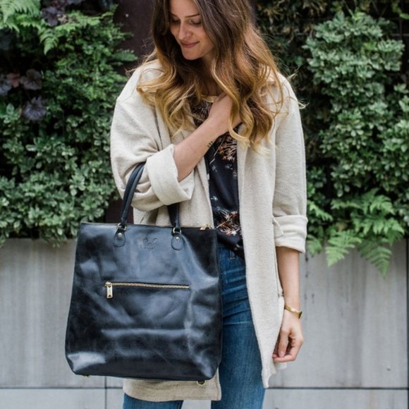 SsekoDesign Convertible Tote / Backpack Oiled Blac